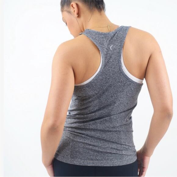 Zyia Active Gray Fog Copper Charged Racerback Tank, EUC, Size Medium - Picture 3 of 11